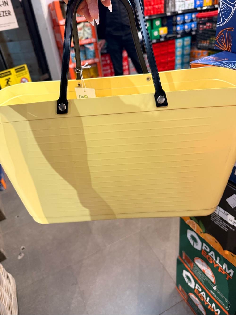 Everyday Yellow Tote with Black Handles - Sleek Casual Carry